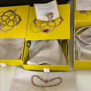 Kendra Scott Necklace+Bracelet in Barry Clear Glass